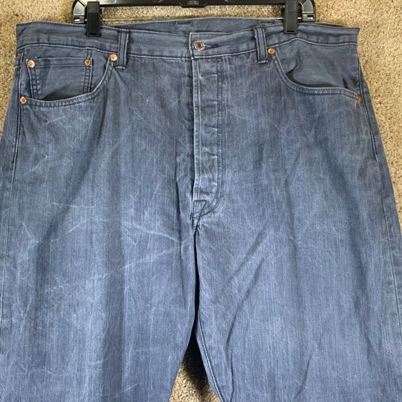 LEVI’S Mens Jeans Sz 40x30 Straight Leg 501 XX Button Fly Black Wash Red Tab - Picture 10 of 10